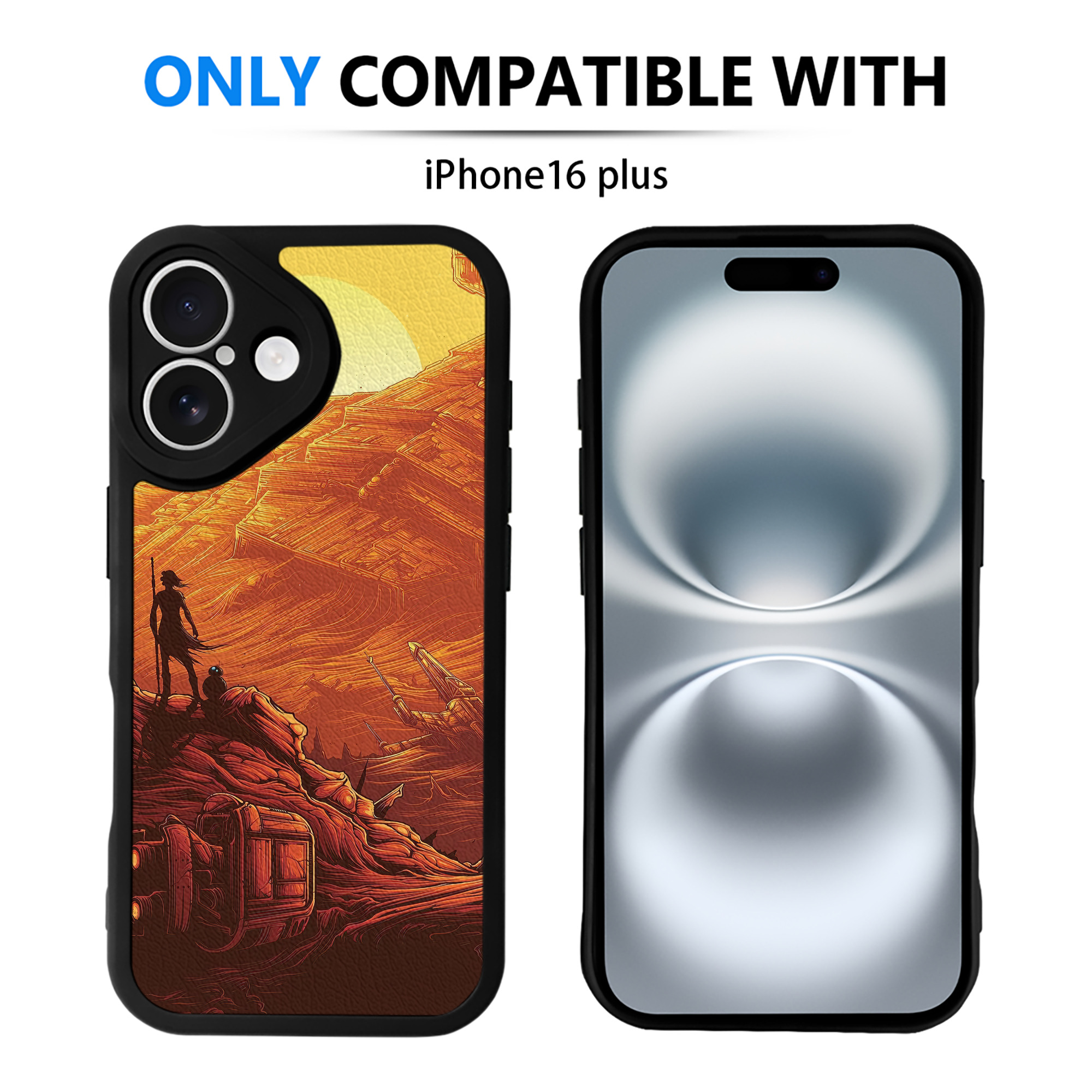 （画像用） スター・ウォーズ Star Wars 【iPhone 16シリーズ対応】シリコンスマホケース（レザー調） 材質：シリコン
